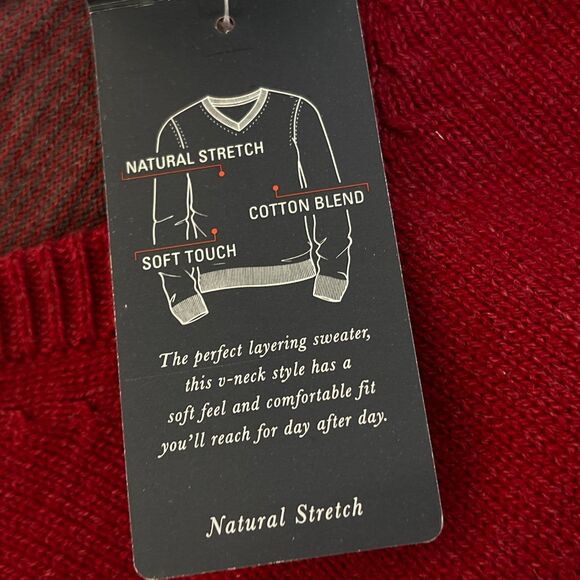 New Izod Premium Essentials Natural Stretch V-Neck Sweater Men's Size Small - Picture 6 of 8